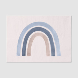 Blue and Peach Rainbow Boho Design Seidenpapier