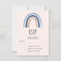 Blue and Peach Rainbow Boho Design Wedding