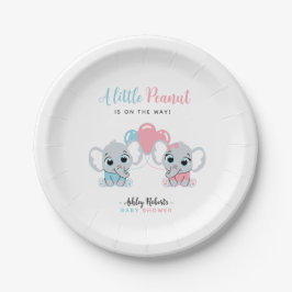 Blue and Pink Baby Elephant Balloon Gender Reveal Pappteller