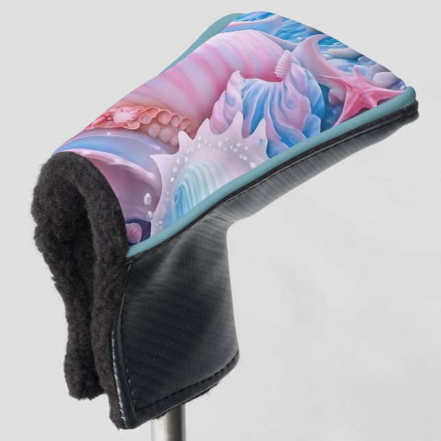 Blue and Pink Fantasy Beach Golf Headcover (3/4 Vorderseite)