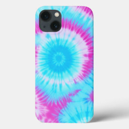 Blue and Pink Gefärbte Krawatte Phone Case