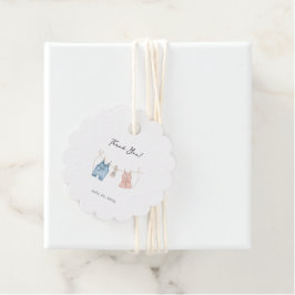 Blue and Pink Watercolor Gender Reveal Favor Tags Geschenkanhänger