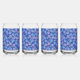 Blue and Purple Floral Pattern