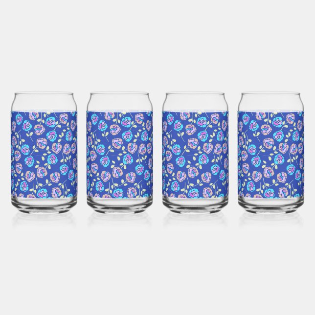 Blue and Purple Floral Pattern (Dos)