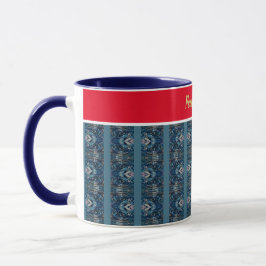 Blue and Red Festivals Tasse von Poet Adiela Akoo