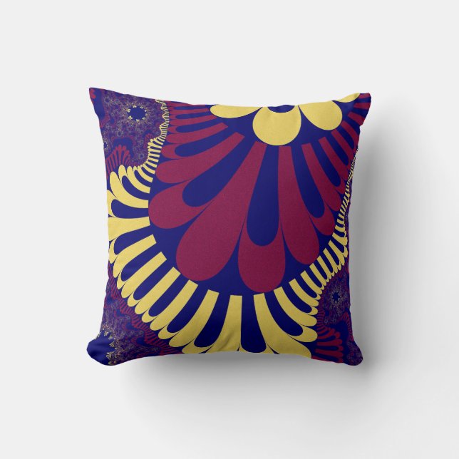 Blue and Red Loop Kissen (Vorderseite)