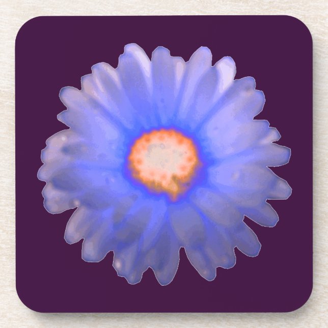 Blue and Red Marigold Cork Untersetzer (Vorderseite)