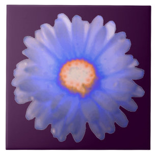 Blue and Red Marigold Tile Fliese