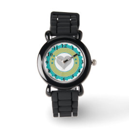 Blue and Silver Glitzer Watch Armbanduhr