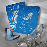 Blue and Silver Shoe Aschenputtel Sweet 16 Birthda Save The Date<br><div class="desc">Sie suchen nach Ideen für Geburtstagsfeiern zum Thema Aschenputtel für Ihren großen Tag? Erstellen Sie Ihre eigene, einzigartige und elegante speichern Sie die Daten auf einer schönen DIY-Vorlage, die leicht personalisiert ist. Die originale Märchenkunst von Raphaela Wilson zeigt einen wunderschönen Glasseidenschuh mit Kristallschmetterling, Kürbiskutsche, Mitternacht, Glitzer-Glitzern und Konfetti-Schmetterlinge. Während das...</div>