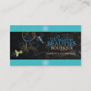 Blue and Swirl Business Card Visitenkarte