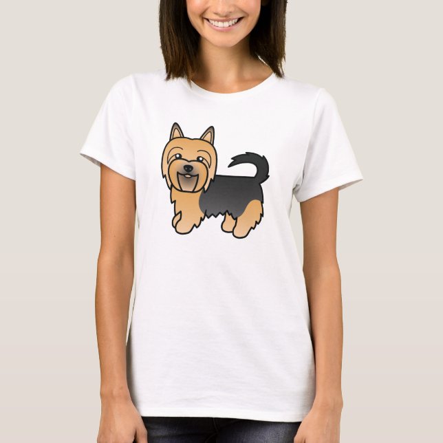 Blue And Tan Cartoon Australian Terrier T-Shirt (Vorderseite)