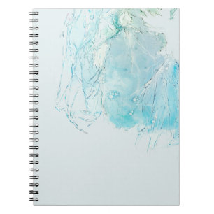 Blue and white abstract painting notizblock