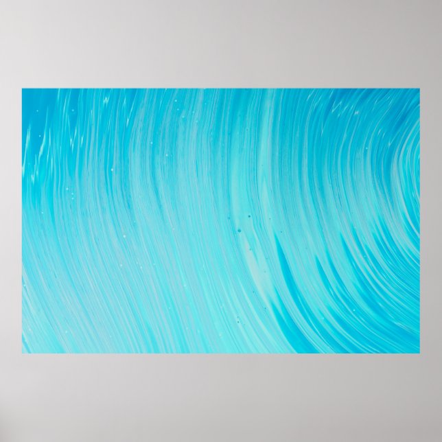 Blue and white abstract painting poster (Vorne)