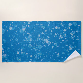 Blue and white beach towel strandtuch