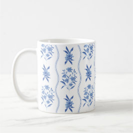 Blue and White Botanical Mug Kaffeetasse