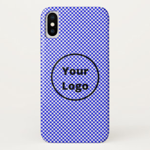 Blue and white checker board pattern Case-Mate iPhone hülle