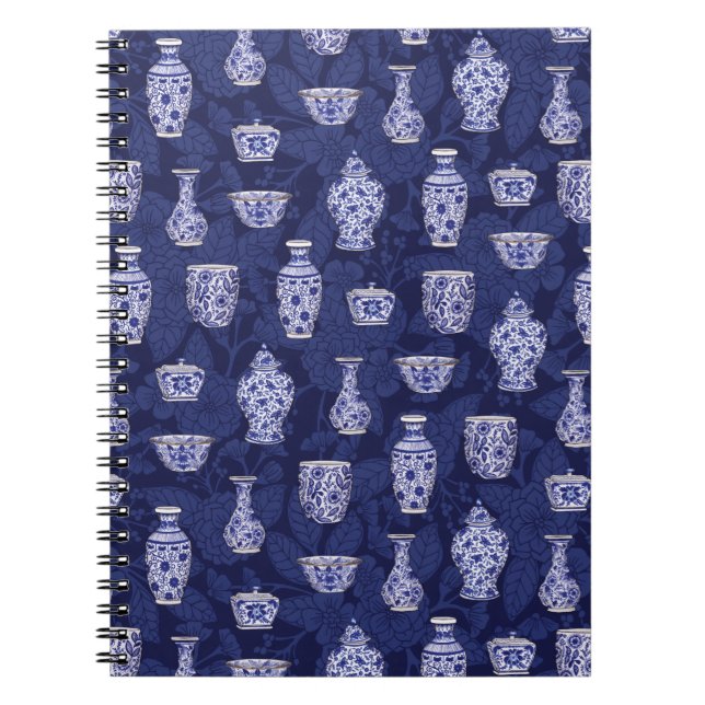 Blue and White Chinoiserie / Delsoftware-Potterie Notizblock (Vorderseite)