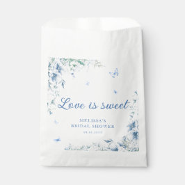 Blue and White Chinoiserie Elegantes Brautparty Geschenktütchen