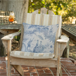 Blue and White Chinoiserie Patio Kissen