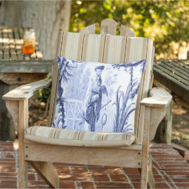 Blue and White Chinoiserie Patio Kissen