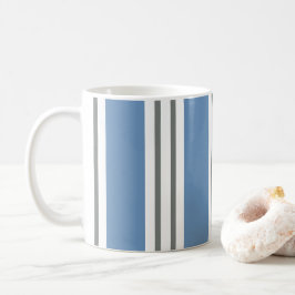 Blue and White Coastal Stripes Kaffeetasse