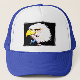 Blue And White Eagle Head Pop Art Modern Elegant Truckerkappe