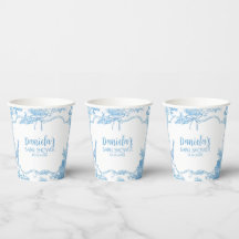 Blue and White French Toile de Jouy Baby Dusche