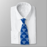 Blue and white Jewish menorah pattern neck tie Krawatte<br><div class="desc">Blue and white Jewish menorah pattern neck tie. Custom neck tie gift for dad,  son,  uncle,  grandpa,  husband,  teacher,  boss,  co worker,  friend,  father,  grandfather,  wedding groom,  boss etc. Personalize or customize background color. Cute Hanukkah Holiday present for him.</div>