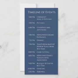 Blue and White Modern - Monogram Wedding Program -