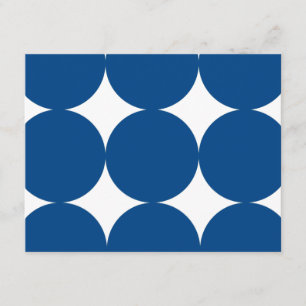 Blue and White Modern Polka Dots Wedding RSVP Card Karte