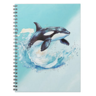 Blue and White Ocean Beach Nautical Notizblock