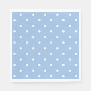 Blue and White Polka Dot Serviette