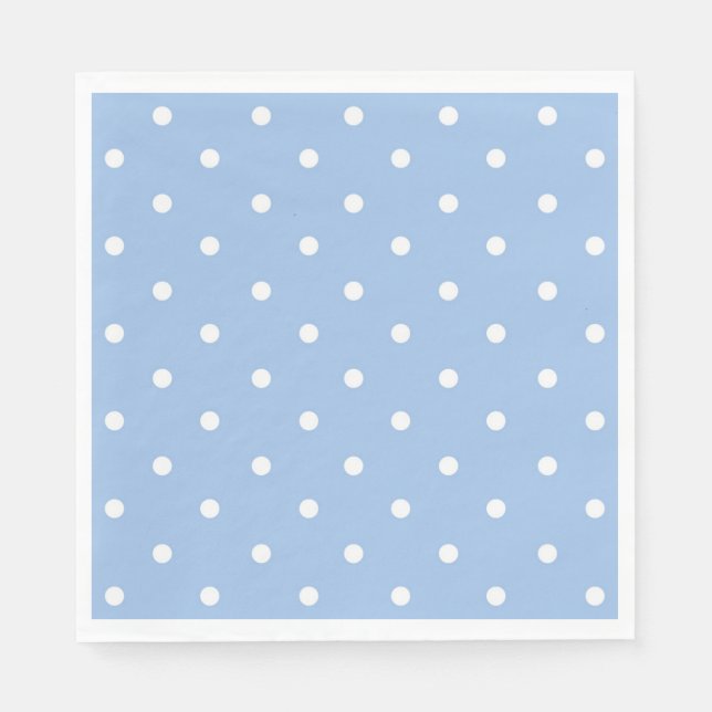 Blue and White Polka Dot Serviette (Vorderseite)