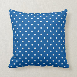 Blue and White Polka Dots Kissen