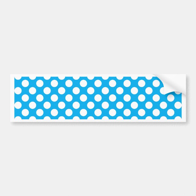 Blue and white polka dots pattern autoaufkleber (Vorne)