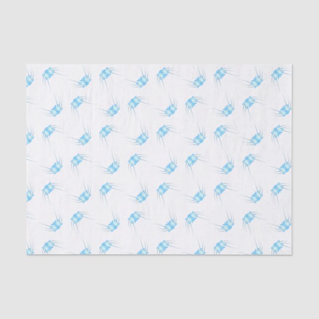 Blue and White Sea Life Animal Hygienepapier Seidenpapier (Vorderseite)