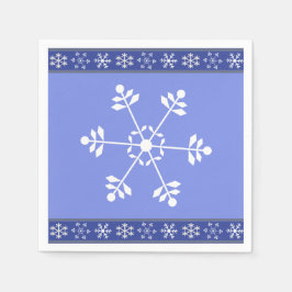 Blue and White Snowflake Napkin #HolidayZ Serviette