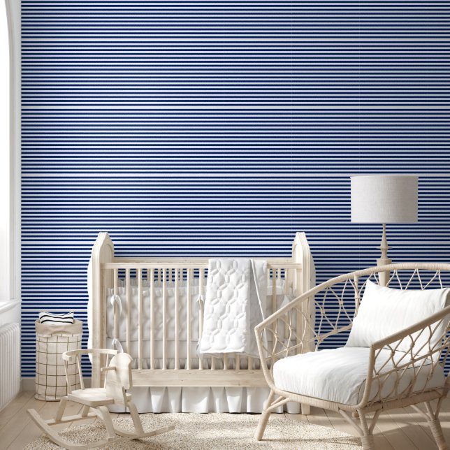 Blue and White Stripes Tapete (Kinder)