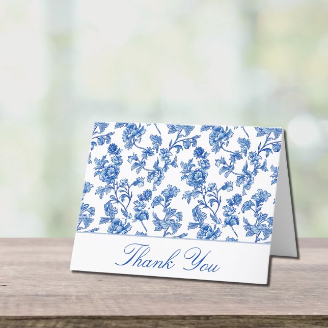 Blue and White Wedding Dankeschön Card Dankeskarte (Von Creator hochgeladen)