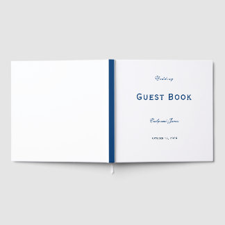 Blue and White Wedding Gästebuch