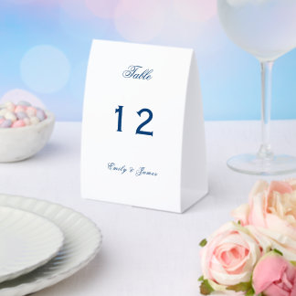 Blue and White Wedding Tischaufsteller