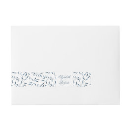 Blue and White Willow Garden Elegante Wedding Rundum-Adressaufkleber