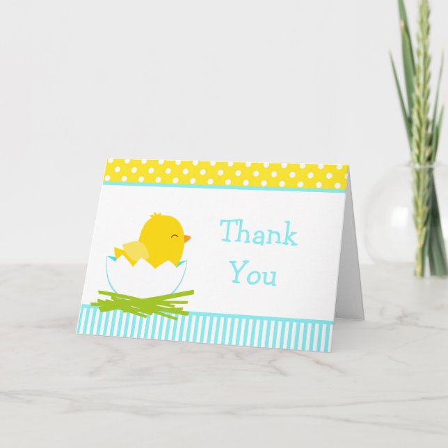 Blue and Yellow Boy Chick Danke (Vorderseite)