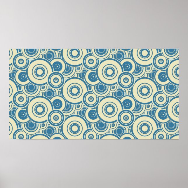 Blue and Yellow Circles Poster (Vorne)