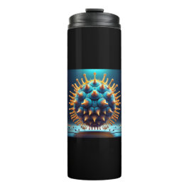 Blue And Yellow Spore Ball Thermosbecher