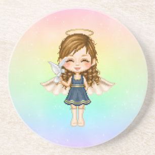 Blue Angel Pixel Art Untersetzer