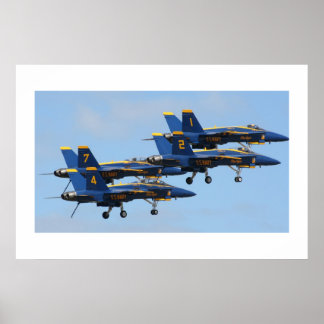 Blue Angels in Formation Poster