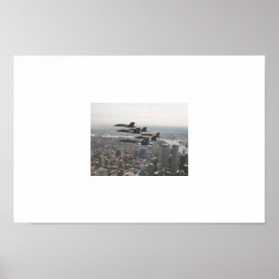 Blue Angels over the Twin Towers Poster