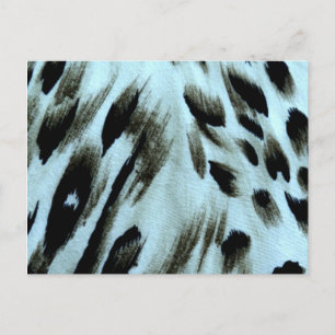Blue Animal Print Art Postkarte